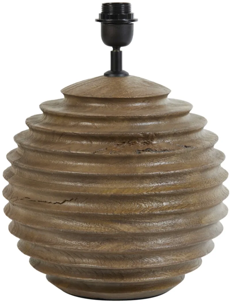 Tafellamp Renzo Mangohout, 38cm - (excl. kap) de Light & Living en Mat Bruin – photo produit