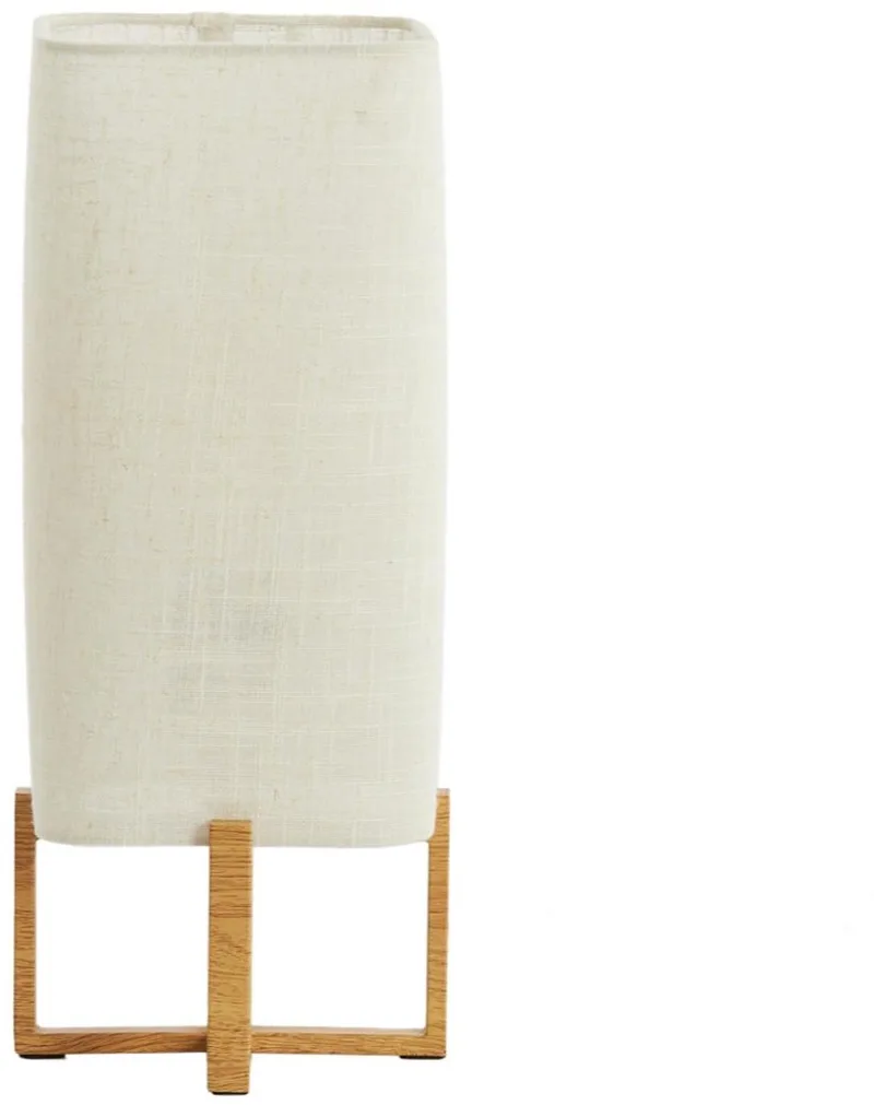 Tafellamp Wyn - Crème - 16.5x16.5x39cm - Modern by Light & Living in Brown – product photo