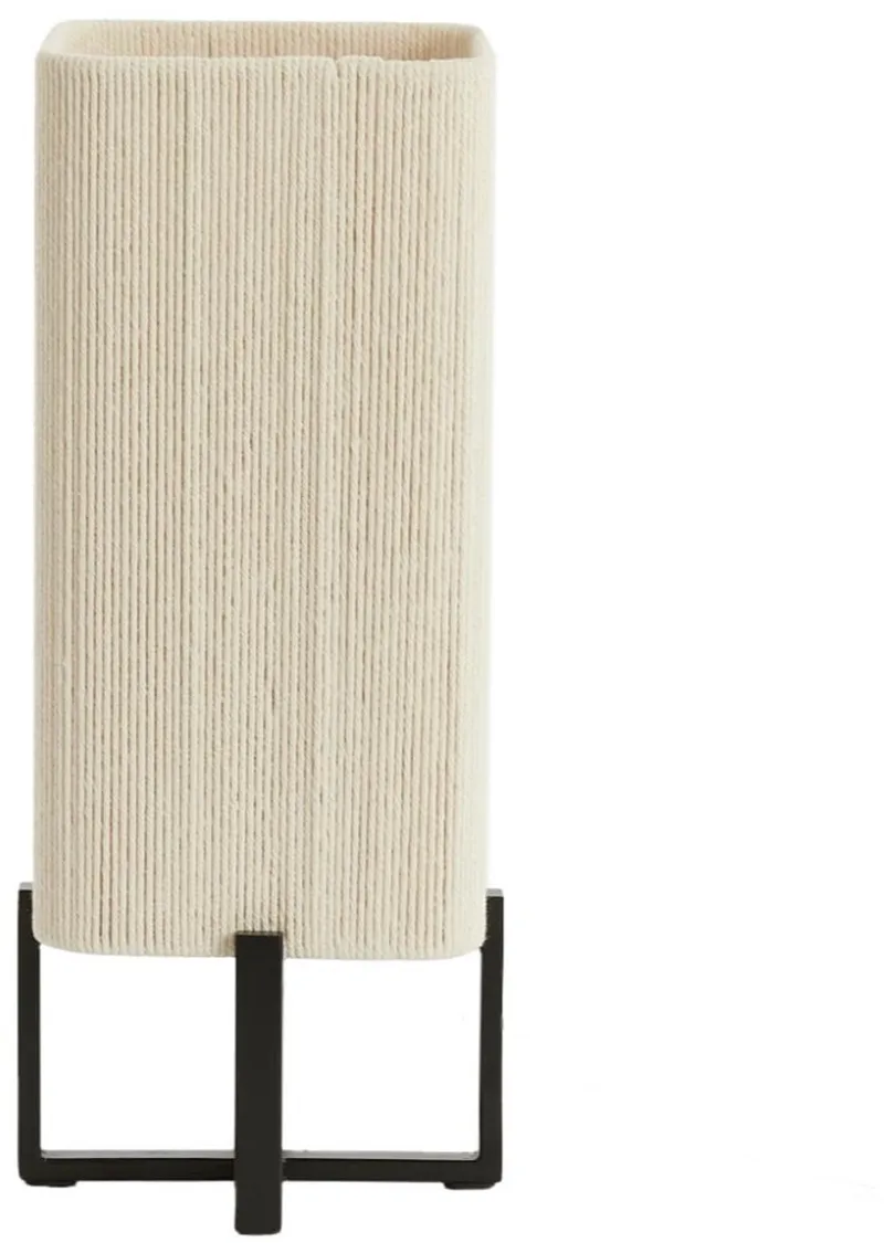 Tafellamp Wyn - Crème - 16.5x16.5x39cm - Modern fra Light & Living i Sort – produktbillede