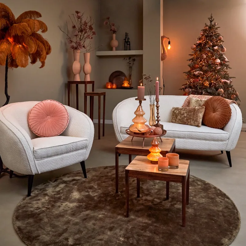 Vloerlamp Feather från Light & Living i Karamel – produktbild