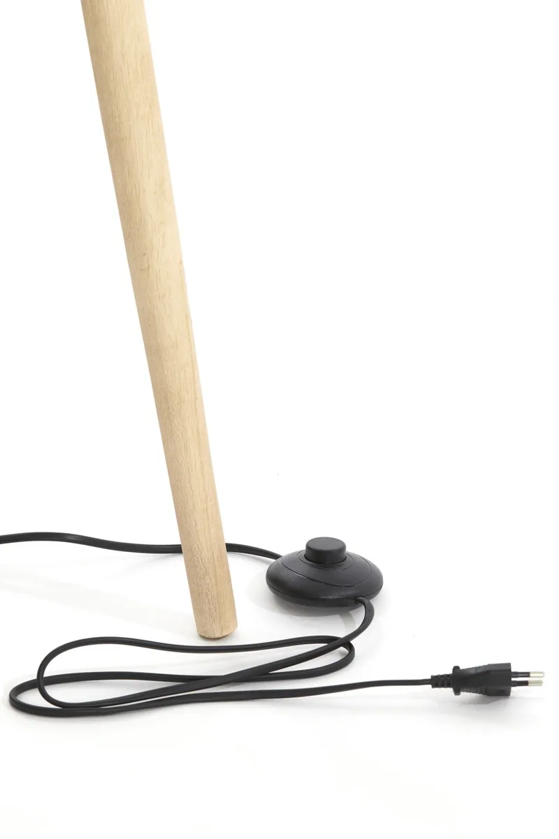 Vloerlamp Ilias Mangohout, 122cm - (excl. kap) de Light & Living en Naturel – photo produit
