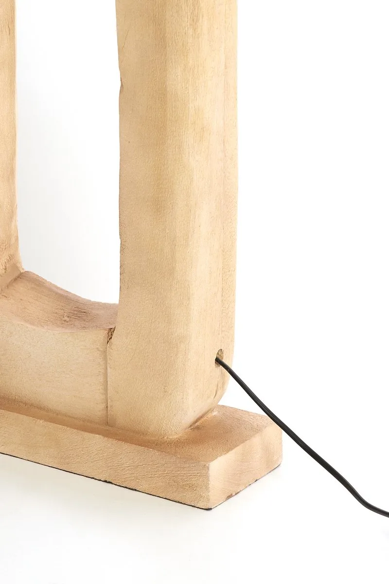 Vloerlamp Kelafo Mangohout, 125cm - (excl. kap) von Light & Living in Natur – Produktfoto