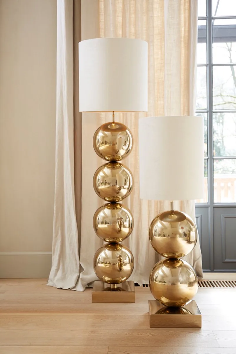 Vloerlamp Lovis 137cm hoog fra Light & Living i Guld – produktbillede