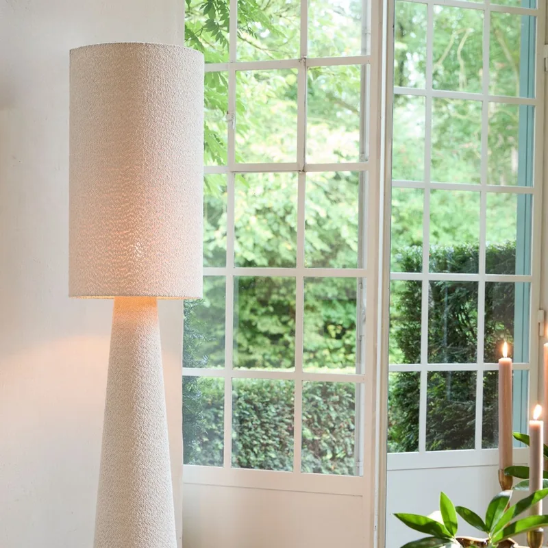Vloerlamp Micky Bouclé, 180cm de Light & Living en Zand – photo produit