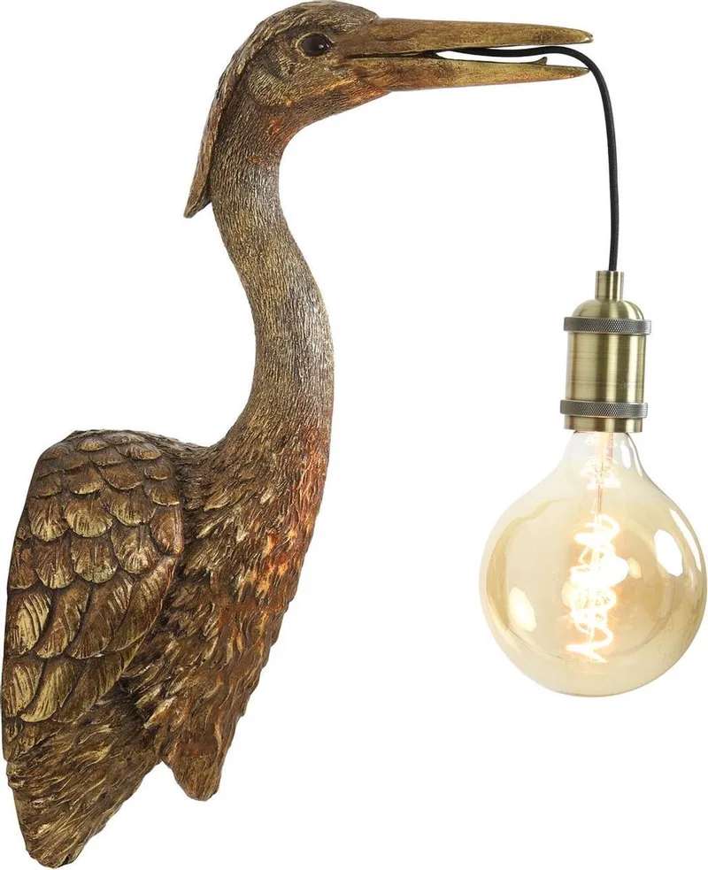Wandlamp Crane - Antiek - 29.5x16x48cm - Binnen Modern fra Light & Living i Bronze – produktbillede