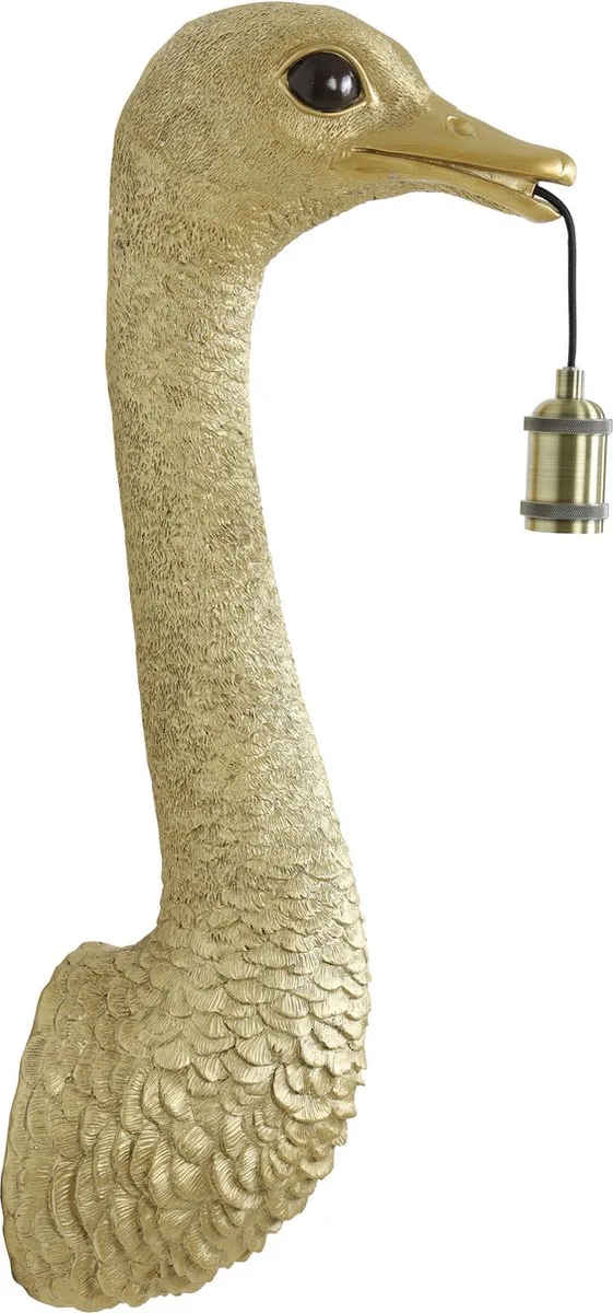 Wandlamp Ostrich - 25x19x72cm - Binnen Modern by Light & Living in Gold – product photo