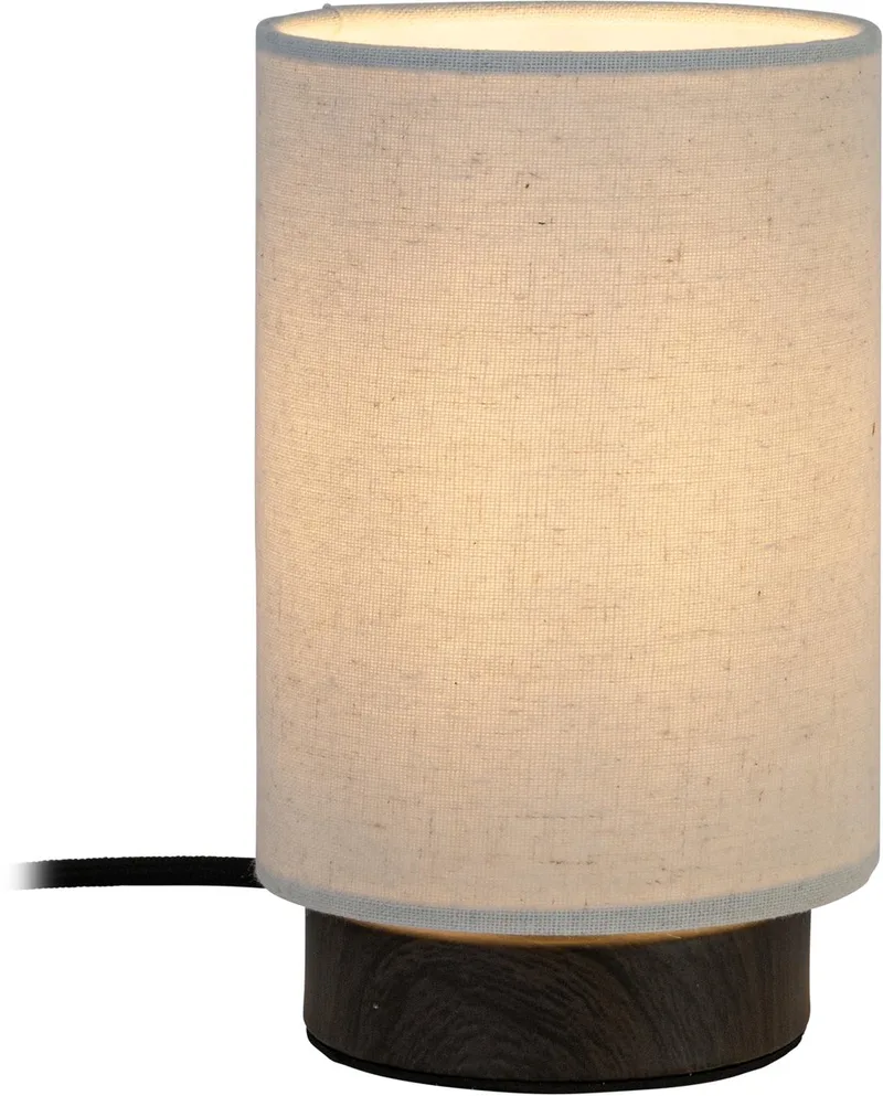 ALBANE - Tafellamp - Ø 12 cm - 1xE14 - Essential - Japandi fra Lucide i Donkere Houtlook – produktbillede
