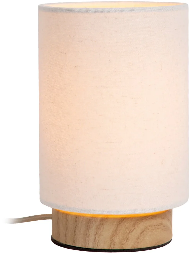 ALBANE - Tafellamp - Ø 12 cm - 1xE14 - Essential - Japandi by Lucide in Lichte houtlook – product photo