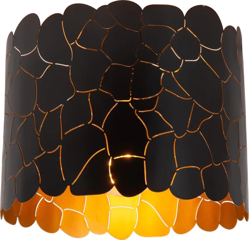 ALMELO - Plafonnière (Plafondlamp) - Ø 25,5 cm - 1xE27 de Lucide en Noir – photo produit
