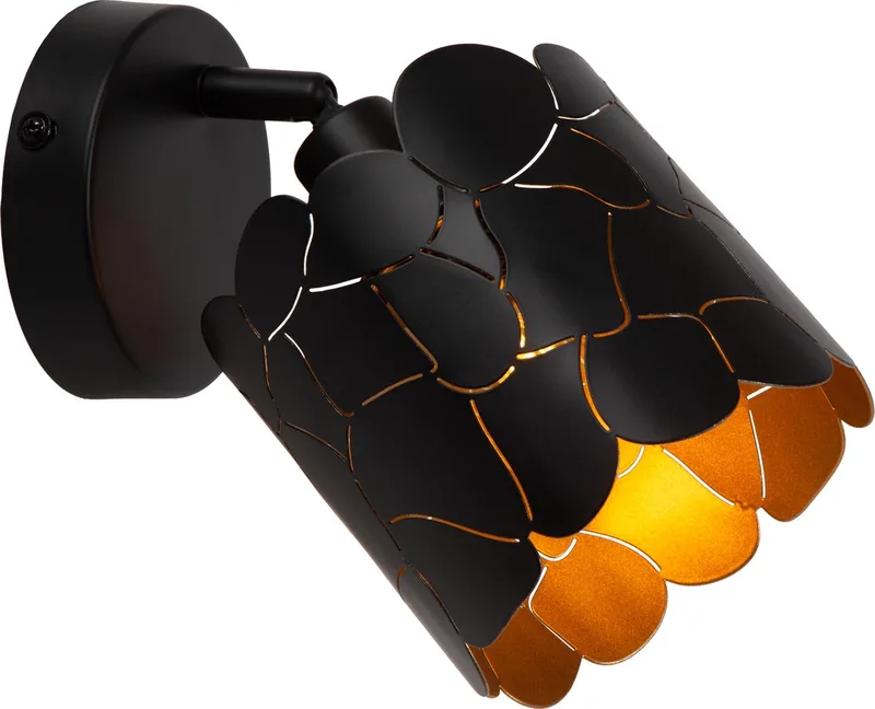 ALMELO - Wandspot / Wandlamp - Ø 12 cm - 1xE27 fra Lucide i Sort – produktbillede