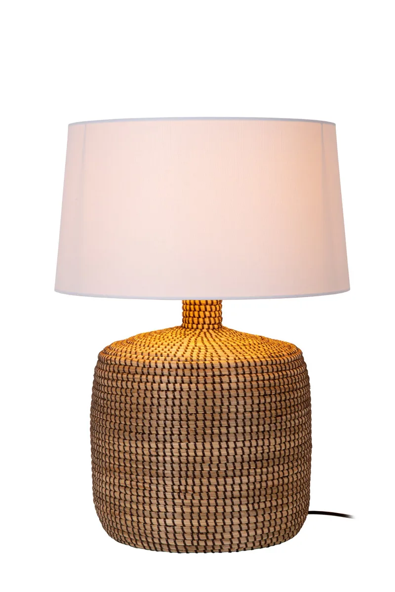 AMBALA - Tafellamp - Ø 45 cm - 1xE27 - Naturel - Premium de Lucide – photo produit