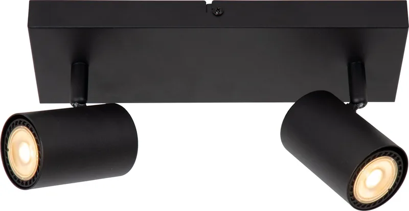 AMIGO - Plafondspot (Plafondlamp) - 2xGU10 (MR16) de Lucide en Noir – photo produit