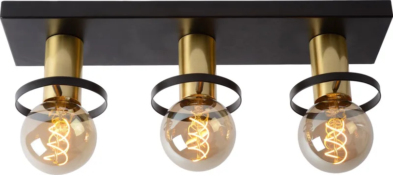 ANAKA - Plafonnière (Plafondlamp) - 3xE27 by Lucide in Black – product photo