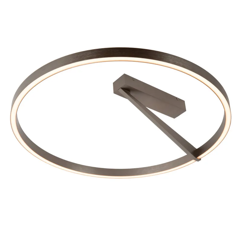 APPLAUSE - Plafonnière - Ø 60 cm - LED Dimb. - CCT - 1x40W 2200K/4000K - Grijs ijzer - Premium de Lucide – photo produit