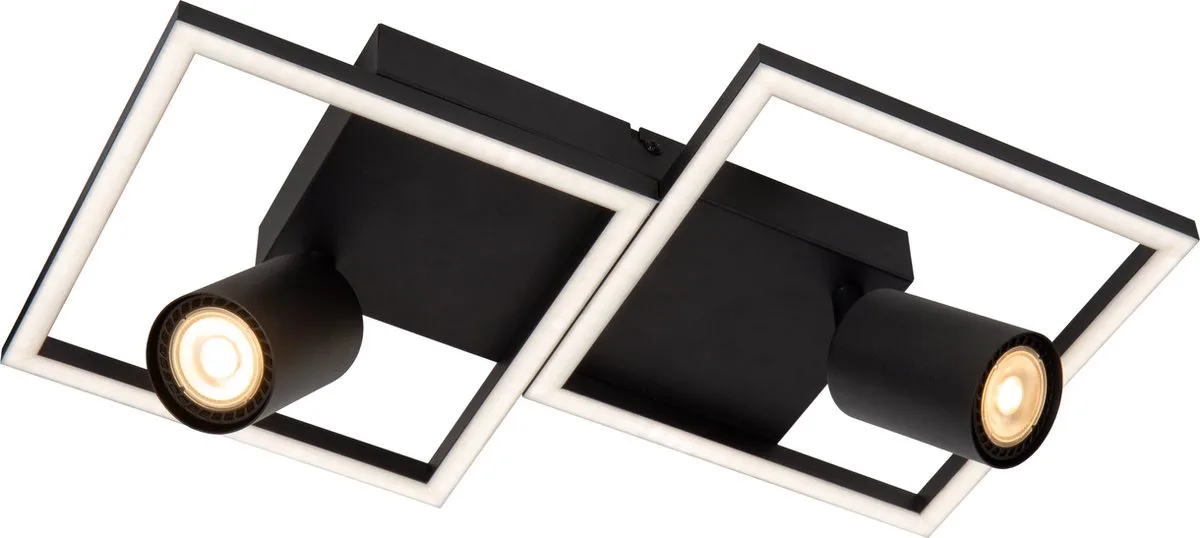 ARIANNE - Plafonnière (Plafondlamp) - LED - 2xGeïntegreerde LED - 2xGU10 - CCT by Lucide in Black – product photo