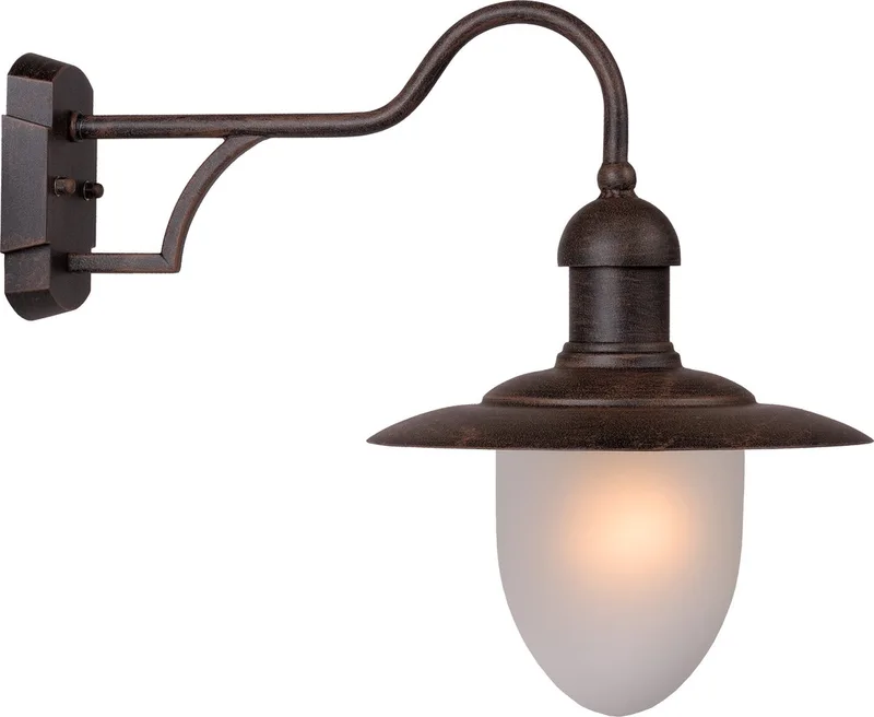 ARUBA - Wandlamp Binnen/Buiten - Ø 25 cm - 1xE27 - IP44 von Lucide in Roest bruin – Produktfoto