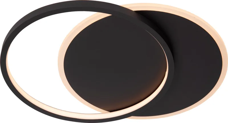 AXELLE - Plafonnière (Plafondlamp) - Ø 29,5 cm - LED 3 StepDim - 1x24W 2700K de Lucide en Noir – photo produit