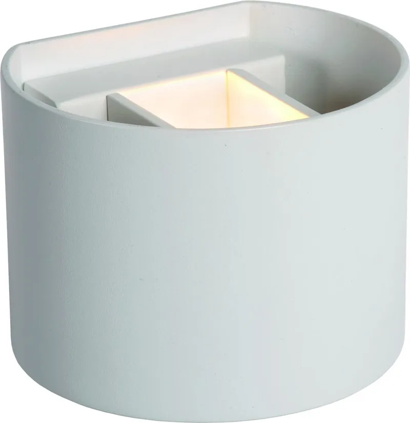 AXI - Wandspot / Wandlamp Badkamer - LED - 2x3,5W 2700K - IP54 - Verstelbare stralingshoek från Lucide i Vit – produktbild