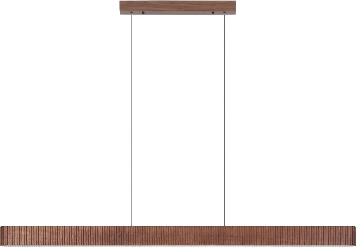 BANNISTER - Hanglamp - LED Dimbaar - CCT - 1x30W 2200K/3000K - Vibes - Japandi fra Lucide i Donkere Houtlook – produktbillede
