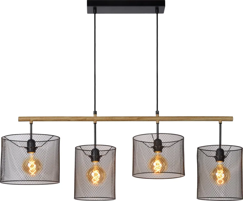 BASKETT - Hanglamp - 4xE27 från Lucide i Svart – produktbild