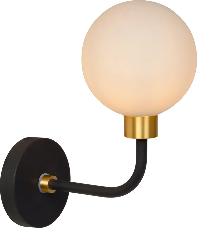 BEREND - Wandlamp Badkamer - 1xG9 - IP44 de Lucide en Noir – photo produit