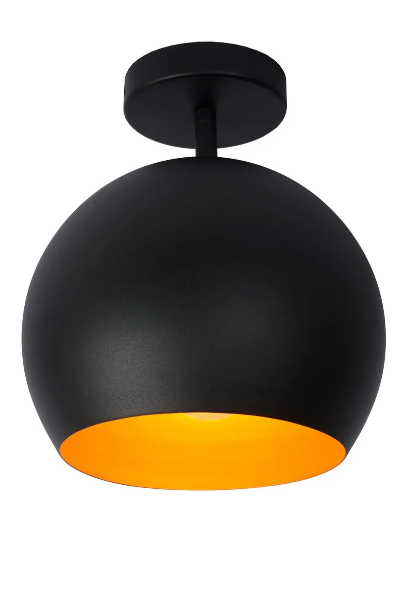 BINK - Plafonnière - Ø 24,5 cm - 1xE27 - Zwart de Lucide – photo produit