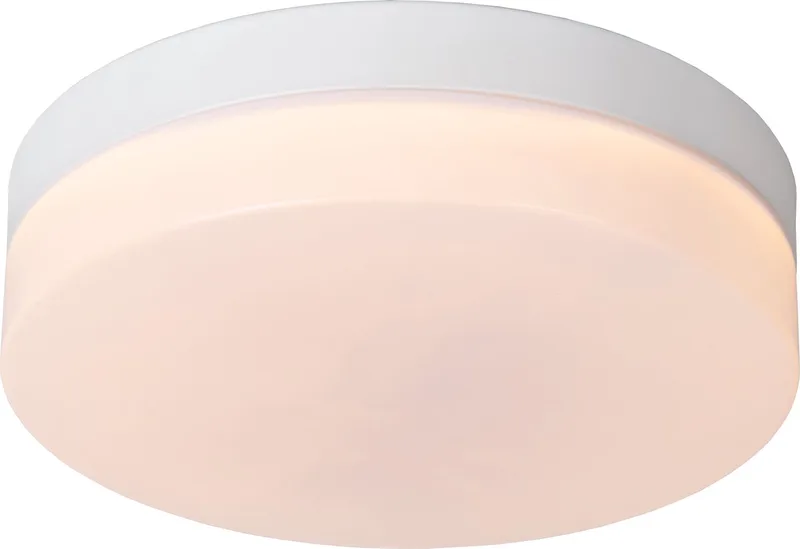 BISKIT - Plafonnière (Plafondlamp) Badkamer - Ø 23 cm - LED - 1x12W 2700K - IP44 - Bewegingssensor fra Lucide i Hvid – produktbillede