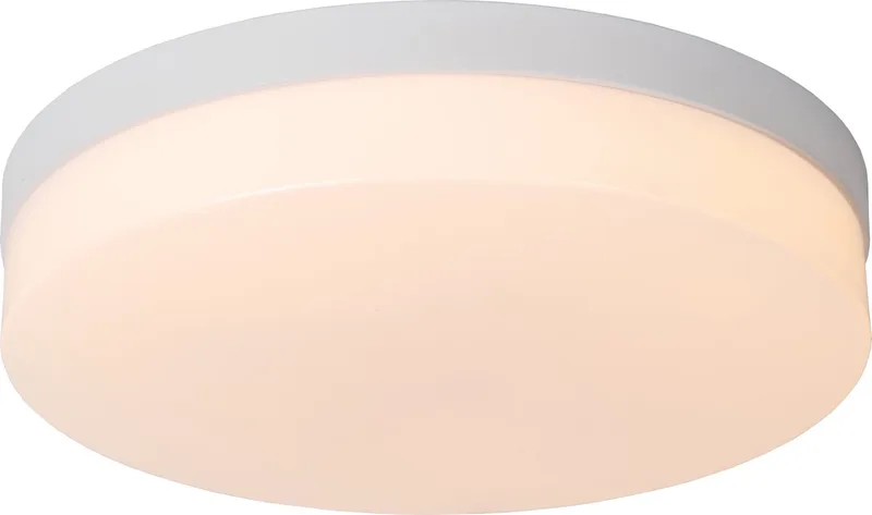 BISKIT - Plafonnière (Plafondlamp) Badkamer - Ø 34,5 cm - LED - 1x24W 2700K - IP44 - Bewegingssensor van Lucide in Wit – productfoto