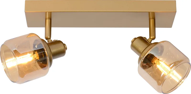 BJORN - Plafondspot (Plafondlamp) - 2xE14 - Mat Goud / Messing van Lucide in Mat Goud, Messing – productfoto