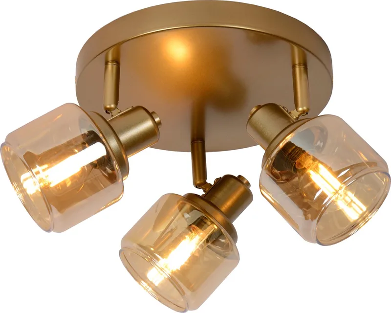 BJORN - Plafondspot (Plafondlamp) - Ø 38 cm - 3xE14 - Mat Goud / Messing de Lucide en Mat Goud, Laiton – photo produit