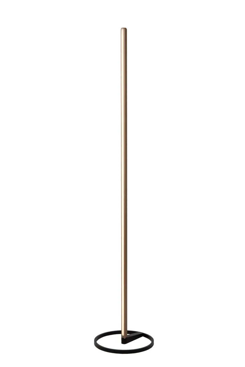 BRAGA - Vloerlamp - Ø 29,7 cm - LED Dimb. - CCT - 1x22W 2700K/4000K - Koffie - Premium de Lucide – photo produit