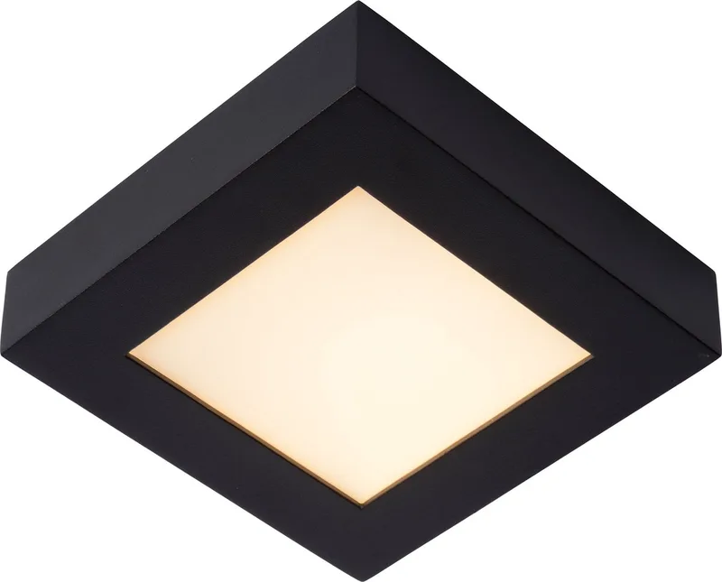 BRICE-LED - Plafonnière (Plafondlamp) Badkamer - LED Dimbaar - 1x15W 3000K - IP44 de Lucide en Noir – photo produit