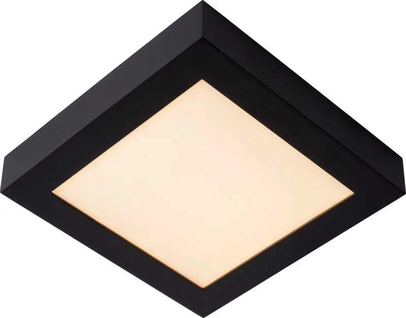 BRICE-LED - Plafonnière (Plafondlamp) Badkamer - LED Dimbaar - 1x22W 3000K - IP44 de Lucide en Noir – photo produit