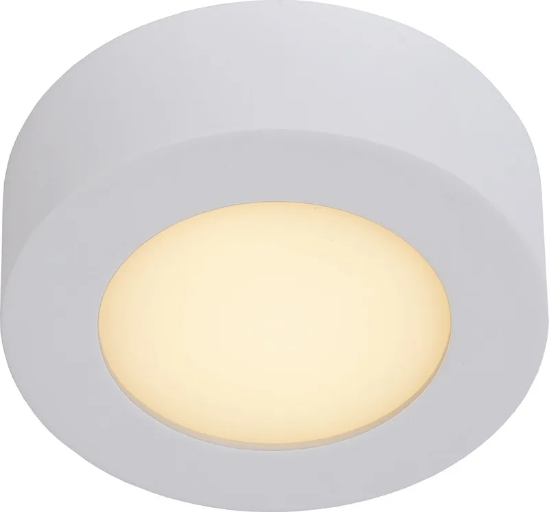 BRICE-LED - Plafonnière (Plafondlamp) Badkamer - Ø 11,7 cm - LED Dimbaar - 1x8W 3000K - IP44 van Lucide in Wit – productfoto