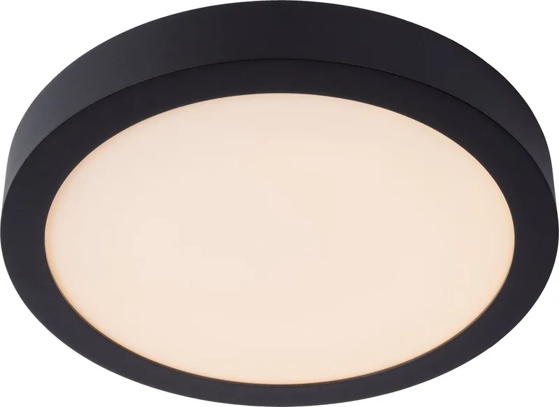 BRICE-LED - Plafonnière (Plafondlamp) Badkamer - Ø 30 cm - LED Dimbaar - 1x30W 3000K - IP44 von Lucide in Schwarz – Produktfoto