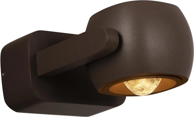 CAPRI - Wandspot / Wandlamp Binnen/Buiten - LED - 1x8W 2700K - IP54 - Essential van Lucide in Koffie – productfoto