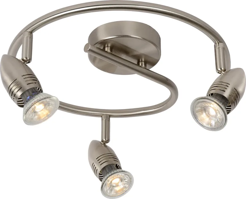 CARO-LED - Plafondspot (Plafondlamp) - Ø 31 cm - LED - GU10 (MR16) - 3x5W 2700K de Lucide en Mat chroom – photo produit