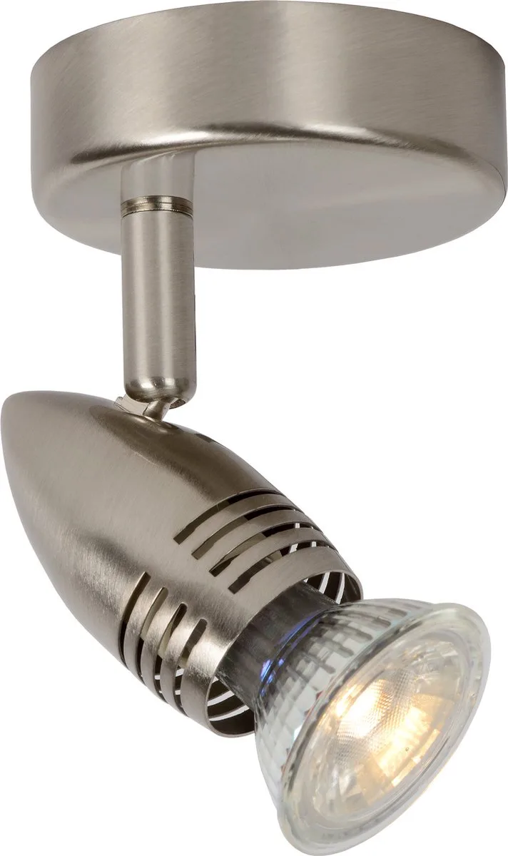 CARO-LED - Plafondspot (Plafondlamp) - Ø 9 cm - LED - GU10 (MR16) - 1x5W 2700K van Lucide in Mat chroom – productfoto