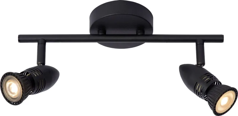 CARO - Plafondspot (Plafondlamp) - 2xGU10 (MR16) de Lucide en Noir – photo produit