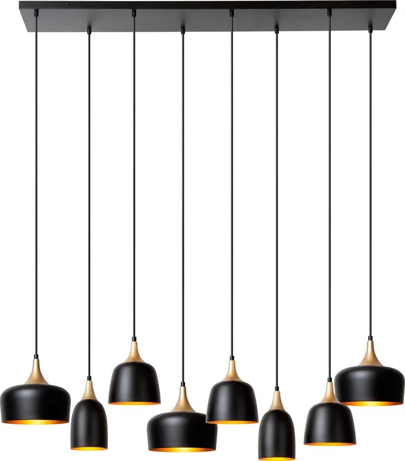 CHAYANNE - Hanglamp - 8xE14 de Lucide en Noir – photo produit