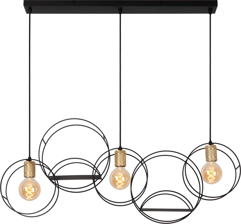 CIRCLE - Hanglamp - 3xE27 fra Lucide i Sort – produktbillede