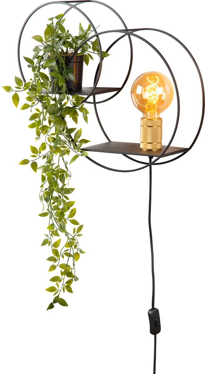 CIRCLE - Wandlamp - 1xE27 fra Lucide i Sort – produktbillede