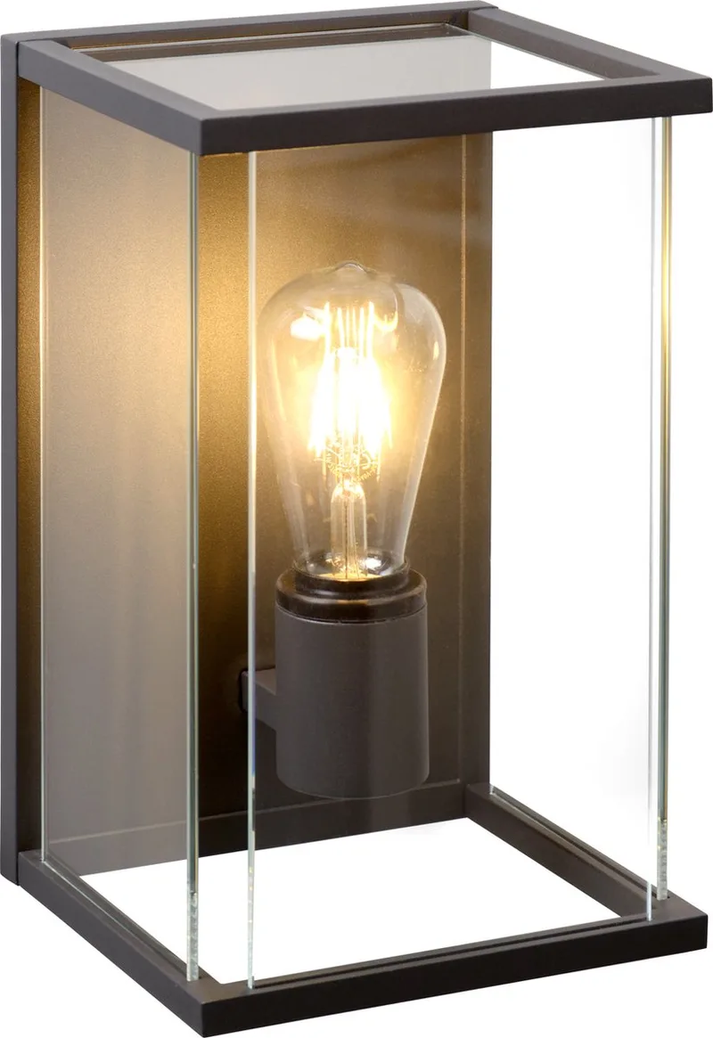 CLAIRE - Wandlamp Binnen/Buiten - 1xE27 - IP54 von Lucide in Anthrazit – Produktfoto
