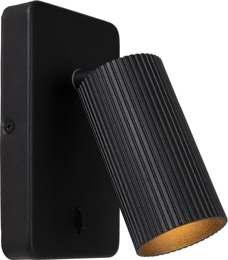CLUBS - Bedlamp / Wandlamp - 1xGU10 (MR16) von Lucide in Schwarz – Produktfoto