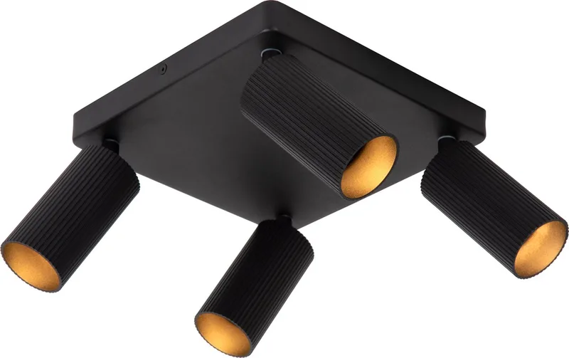 CLUBS - Plafondspot (Plafondlamp) - 4xGU10 (MR16) fra Lucide i Sort – produktbillede