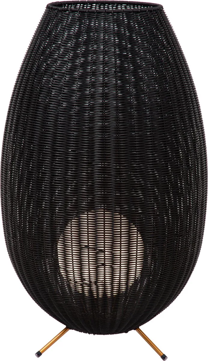 COLIN IP44 - Oplaadbare Vloerlamp Binnen/Buiten - Accu/Batterij - LED 3 StepDim - 1x3W 3000K - IP44 fra Lucide i Sort – produktbillede