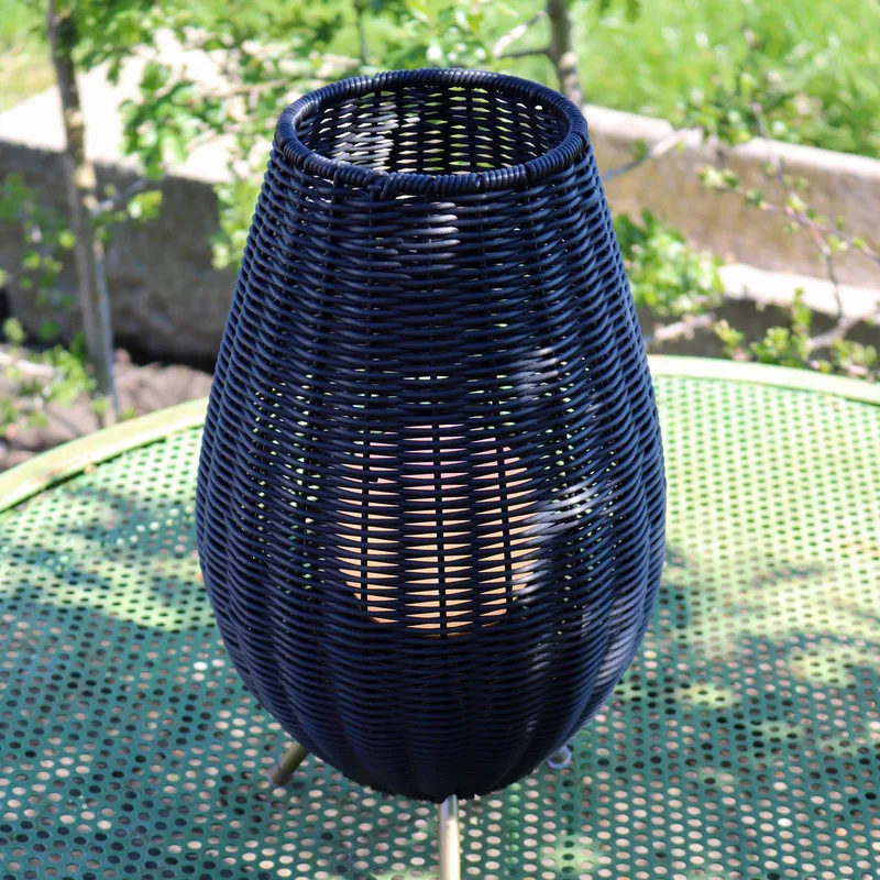 Colin LED tafellamp voor buiten, oplaadbare batterij, 36 cm, zwart fra Lucide i Sort, Guld – produktbillede