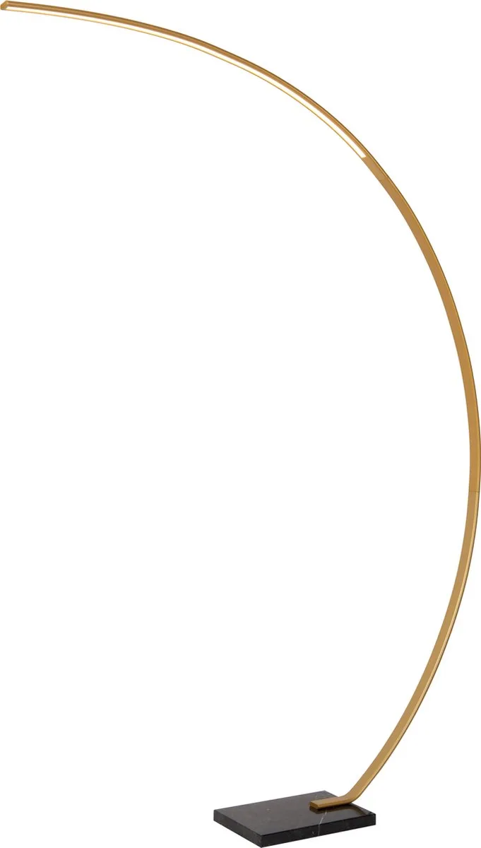 Dimmbare LED-Bogenlampe Curve von Lucide in Mat Goud, Messing – Produktfoto