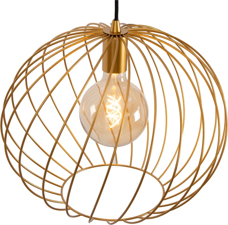 DANZA - Hanglamp - Ø 40 cm - 1xE27 - Mat Goud / Messing fra Lucide i Mat Goud, Messing – produktbillede