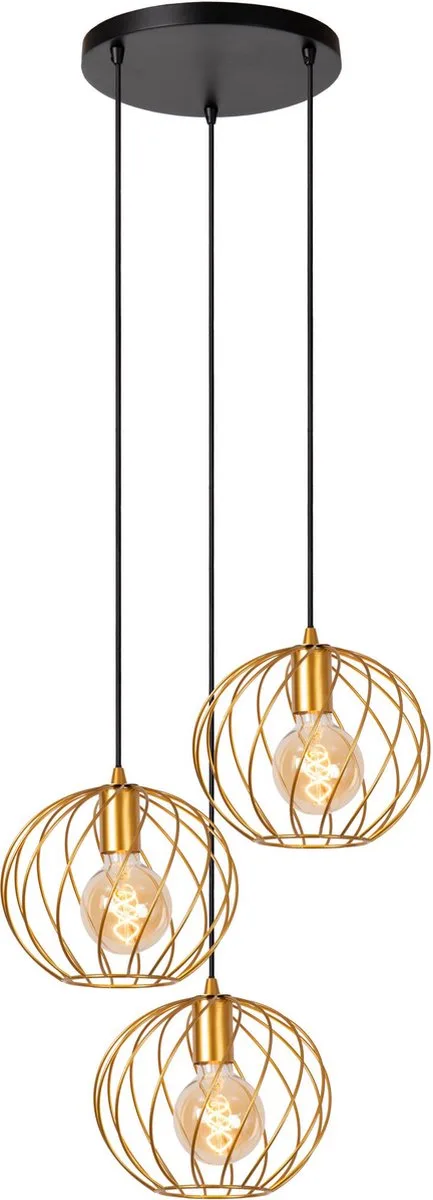 DANZA - Hanglamp - Ø 50 cm - 3xE27 - Mat Goud / Messing by Lucide in Mat Goud, Brass – product photo